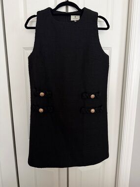 Tuckernuck Black Tweed Sleeveless Jackie Dress